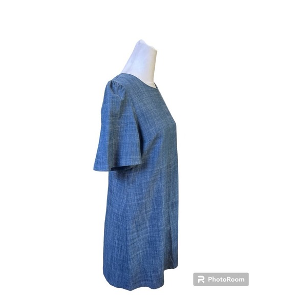 WAYF  Blue Chambray A-Line Dress Size Medium - Picture 4 of 7